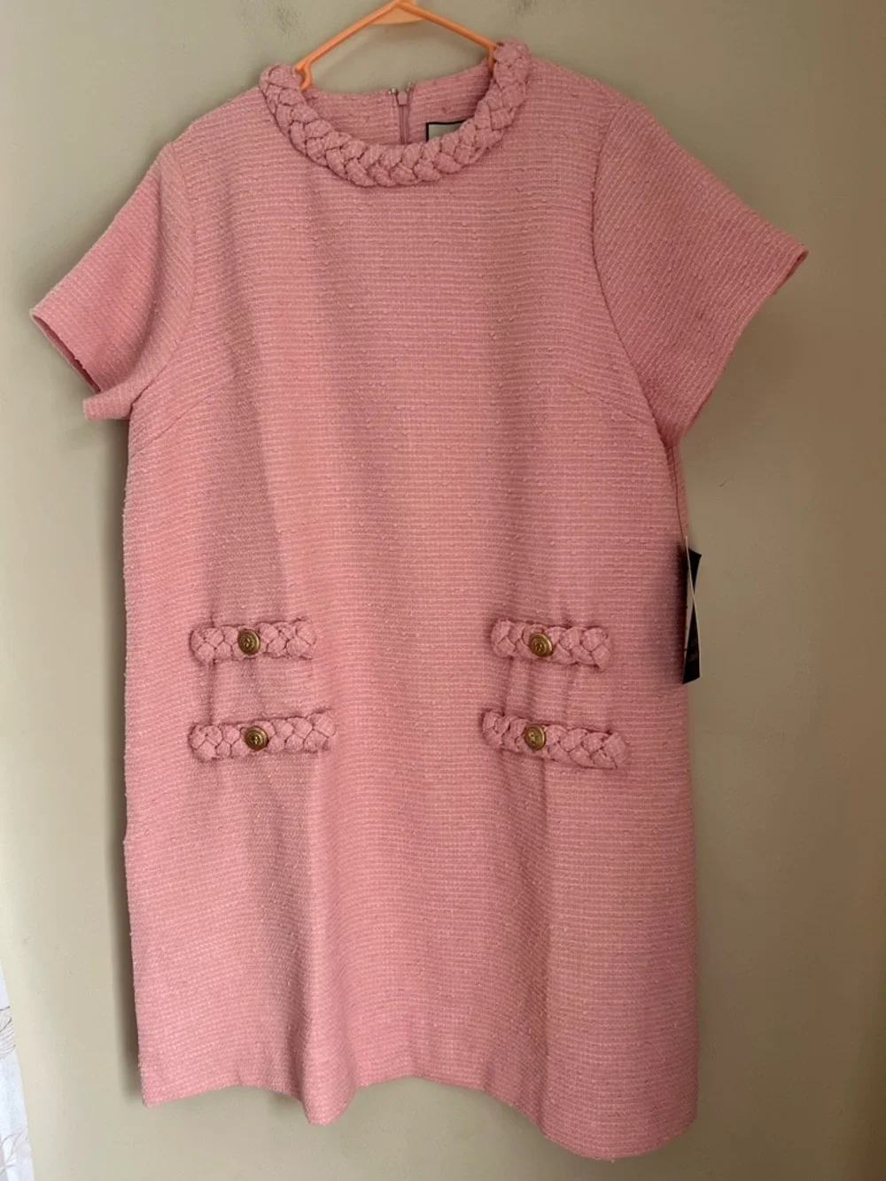Tuckernuck NWT** Blossom Pink Tweed Jackie Dress Women’s XXXL Short Sleeve Chic - Picture 2 of 16